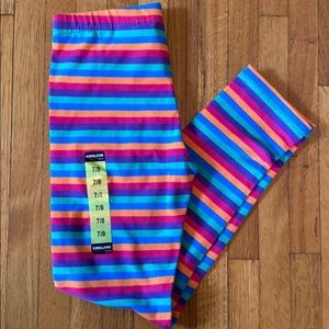 Size 7/8 New- never worn Kirkland rainbow leggings
